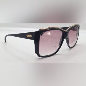 Vintage Berdel Black Gold Oval Sunglasses Frames Only